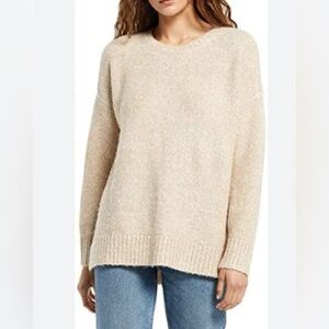 J.Jill Beige Oversized Boucle Soft Cozy Oversized Sweater Sz XL P